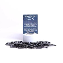 Hematite Pocket Fish with Card - Pack of 50
