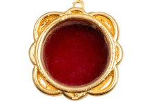 Gold Plated Pocket Reliquary D 2.5 cm