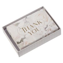 Boxed Cards-Thank You-White Roses (Box Of 20)