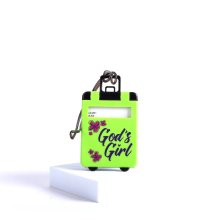 God's Girl Green Suitcase Luggage Tag