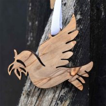 Olive Wood Dove Decoration