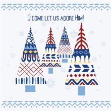 Oh Come Let Us Adore Him Christmas Cards (pack of 10)