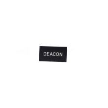 Badge Engraved Deacon Black Magnet