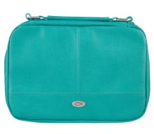 Two-Fold Turquoise Faux Leather Organiser Bible Cover - Large