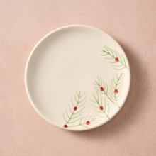 Sardee Holly Ceramic Appetizer Plate