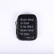 Draw Near To God Canvas Bible Cover - Medium