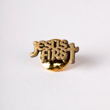 Lapel Pin Jesus First Oxidized Gold Pack of 6