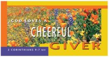 Offering Envelope: Cheerful Giver - Bill-Size (Package of 100)