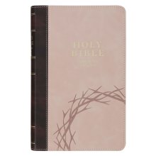 KJV Bible Giant Print Brown Crown of Thorns, Pink