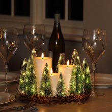 Bristle tree table wreath