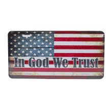 In God We Trust Number Plate Tag