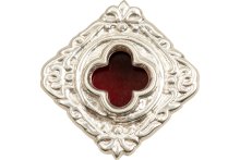 Nickel Plated Pocket Reliquary D 6 cm