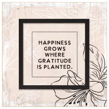 Plaque-Layered Grace-Happiness Grows (6" x 6")