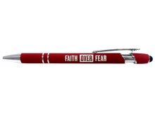 Gift Pen Faith Over Fear Dark Red Stylus-Tip