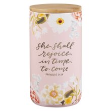 Gratitude Jar w/Cards She Shall Rejoice Prov. 31:25