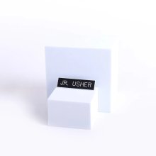 Badge Engraved Jr Usher Black Pin