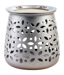 Silver Aluminium Incense Burner H 11 cm