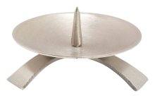 Nickel Plated Candlestand with Big Thorn D 9.5 cm