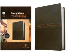 NLT Every Man’s Bible, Filament Enabled (LeatherLike, East–West Grey, Red Letter)