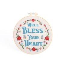 Well Bless Your Heart Embroidery Kit - 20.5cm