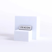 Badge Engraved Contemporary Deacon Silver Magnet