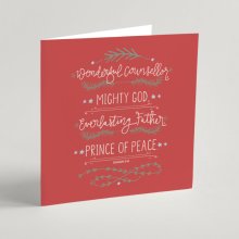 Wonderful Counsellor Red Christmas Cards - 10 Pack