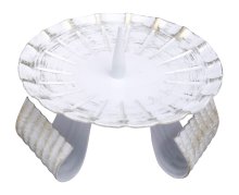 White & Gold Iron Candle Holder D 10 cm
