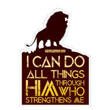 I Can Do All Things Vinyl Sticker