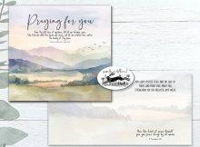 Praying For You Purple Hills Greeting Card