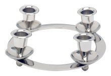 Nickel Plated Candle Holder D 21 cm