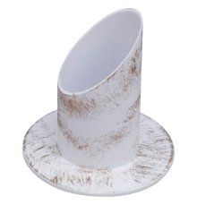 White Candle Holder D 4 cm