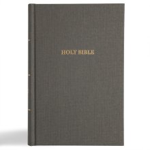CSB Grace Bible, Charcoal Cloth Over Board (Dyslexia Friendly)