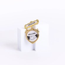Badge Shield Deacon Shaking Hands Pin