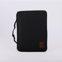 Cross Patch Canvas Bible Cover - Extra Large