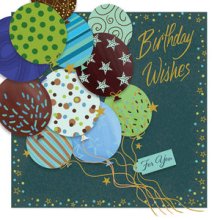 Birthday Card - Balloons