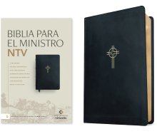 Biblia para el ministro NTV, letra grande con Filament (SentiPiel, Negro, Letra Roja)