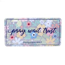 Pray, Wait, Trust Number Plate Tag