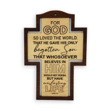 Border Wall Cross – "For God so loved the world" (John 3:16)