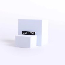 Badge Engraved Greeter Black Pin