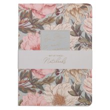 Notebook Set-Large-Strong & Courageous-Pink (Set of 3)