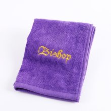 Pastor Towel Bishop Purple Cotton