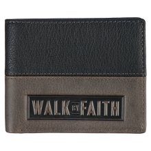 Wallet Leather Two-tone Walk by Faith 2 Cor. 5:7