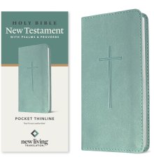 NLT Pocket Thinline New Testament with Psalms and Proverbs (LeatherLike, Teal Cross)