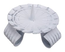 White & Silver Iron Candle Holder D 8 cm