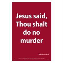 Waterproof Scripture Poster: Mat. 19.18
