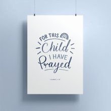 For This Child I Prayed A5 Print