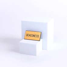 Badge Engraved Deaconess Gold Clip
