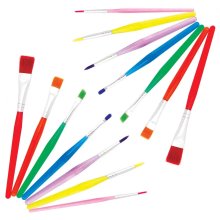 Rainbow Colours Paint Brushes (Pack of 14)