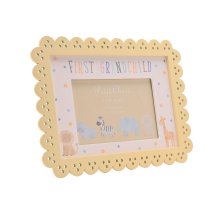 Petit Cheri Scallop Frame 6" x 4" Yellow - First Granchild