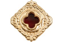 Gold Plated Pocket Reliquary D 6 cm